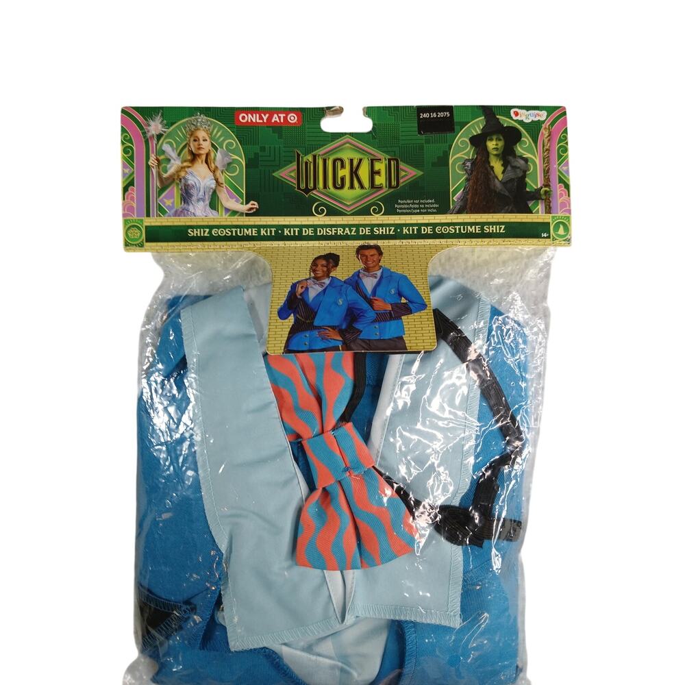 Wicked Shiz Student Costume Unisex One Size Halloween Jacket Top Bow Tie NWT